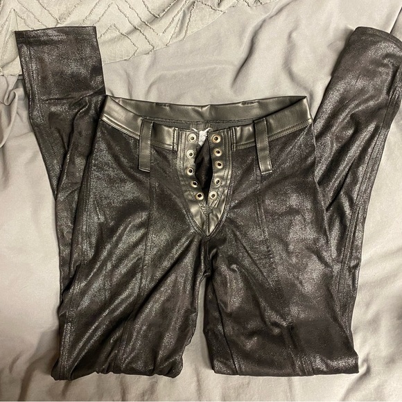 Toxic Vision Midnight Bullet Pants - Faux Suede Stretch and Supershine - Picture 7 of 9